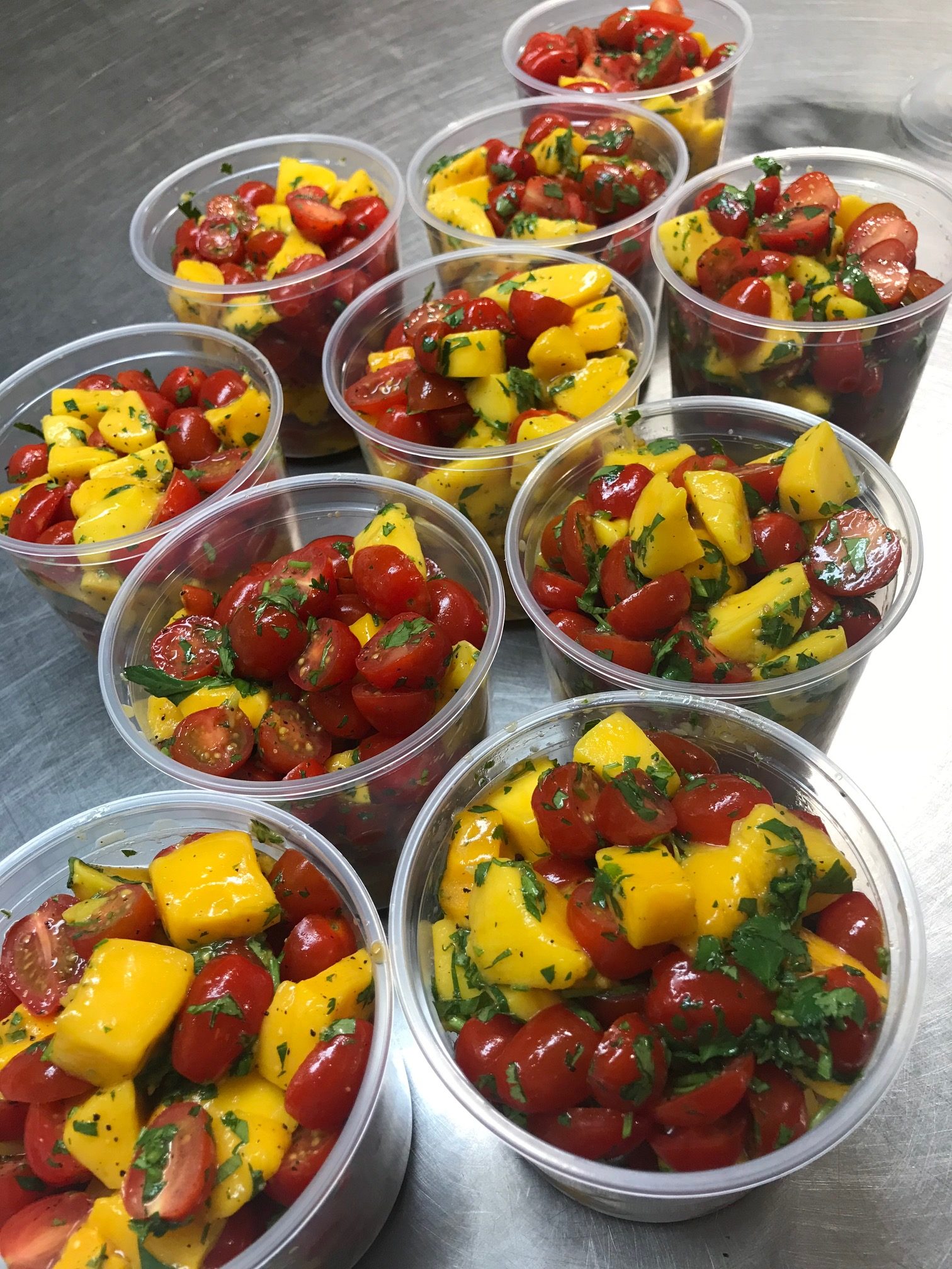 Salade tomates et mangue